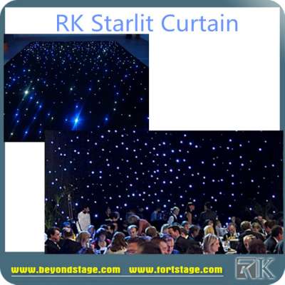 Hot sale led starlit curtains / led curtains backdrops / velvet stage curtain for sale