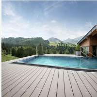 Swimming pool waterproof and anti- slip wpc solid decking